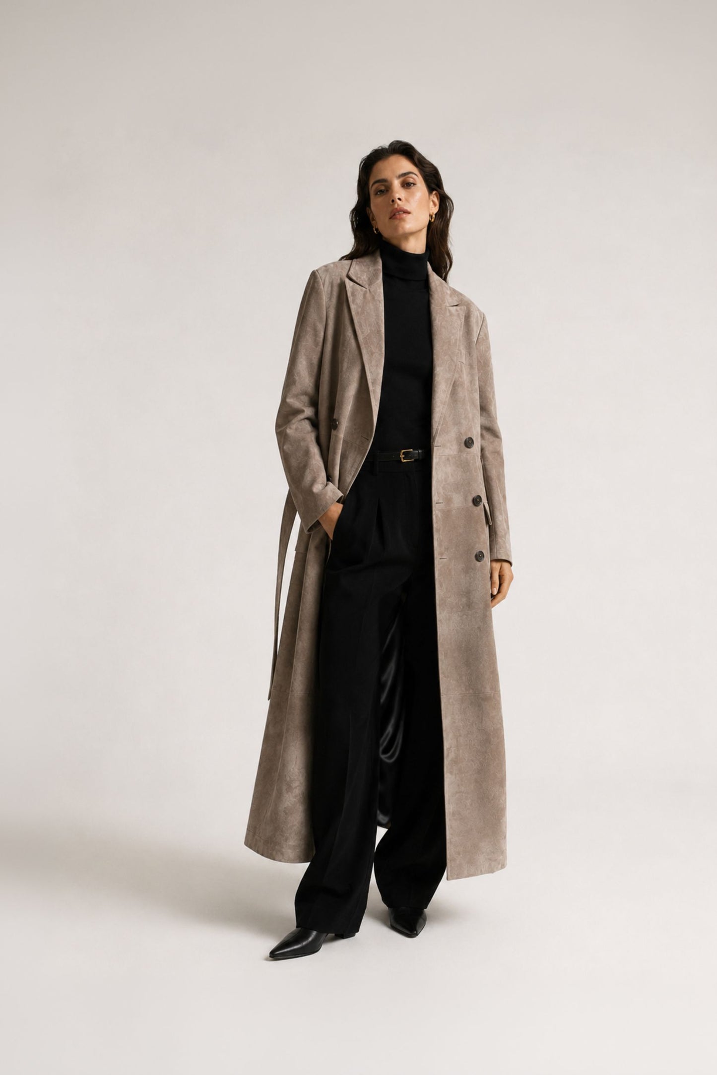 MODEL SUEDE COAT