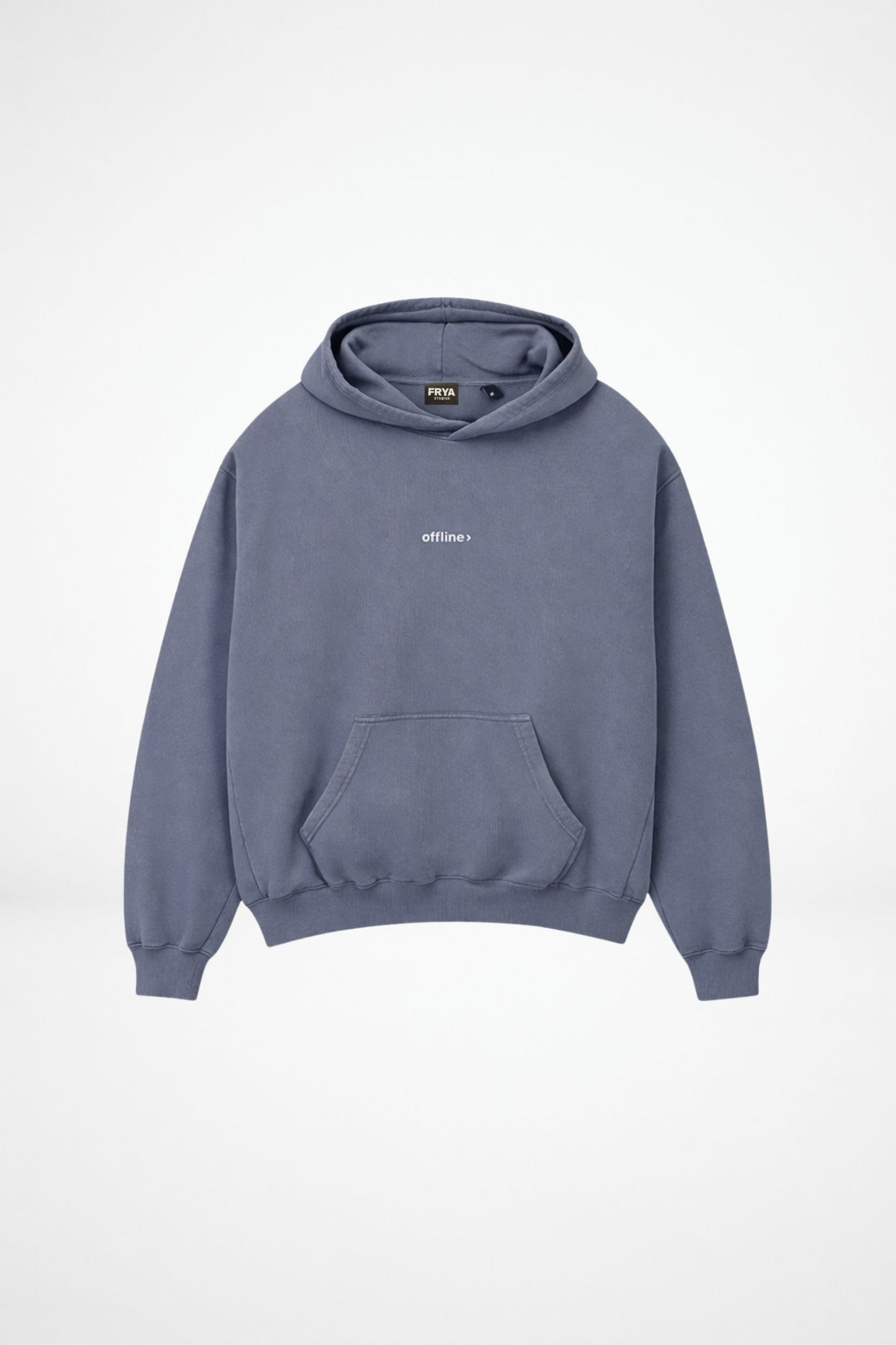 Grey organic cotton hoodie unisex by FRYA Studios