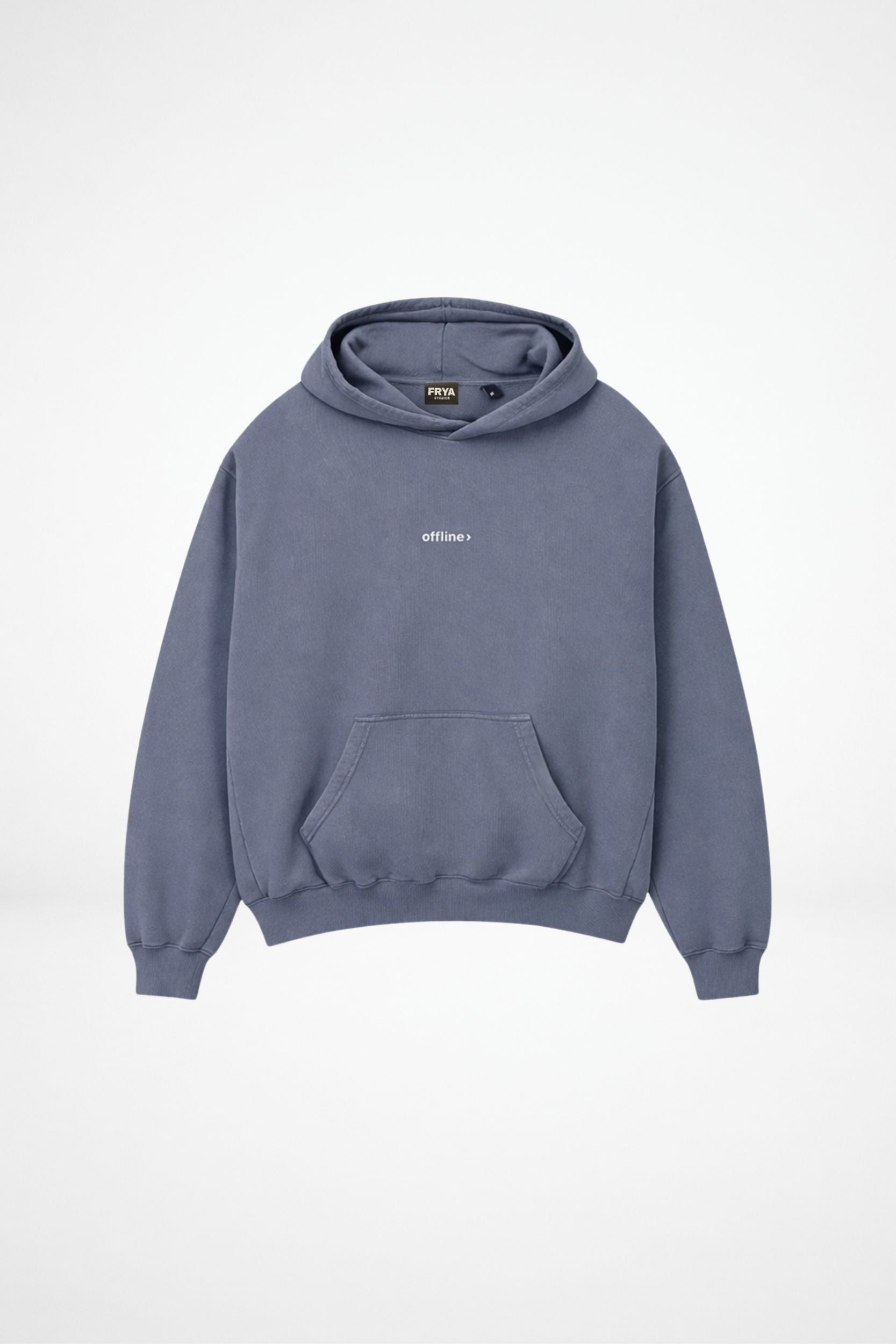 Grey organic cotton hoodie unisex by FRYA Studios