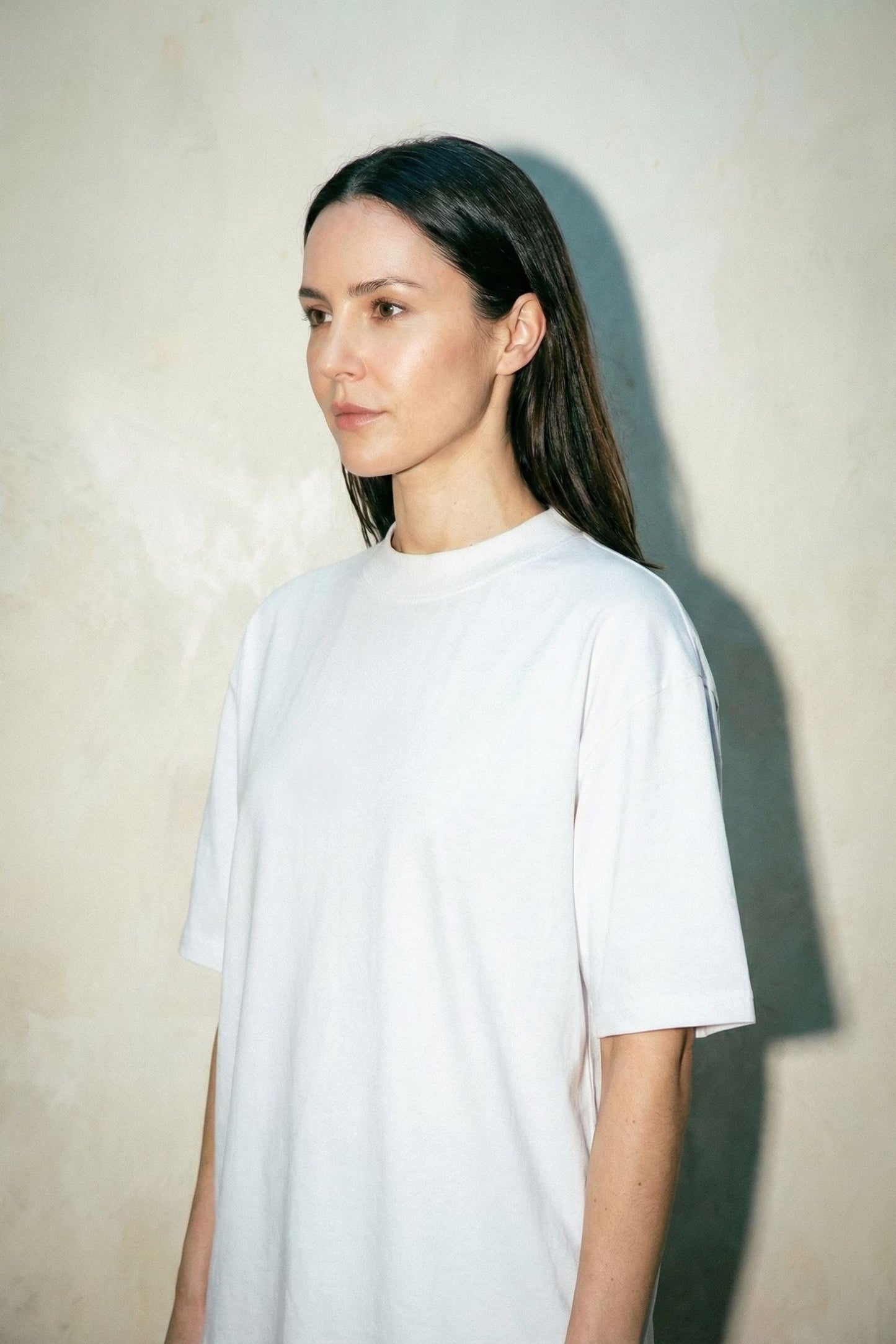 Organic cotton t-shirt side view by FRYA Studios