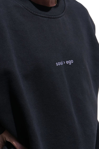Soul Ego Dark grey organic cotton sweater unisex by FRYA Studios