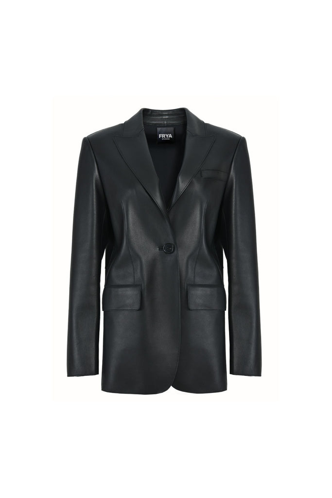 LEATHER BLAZER